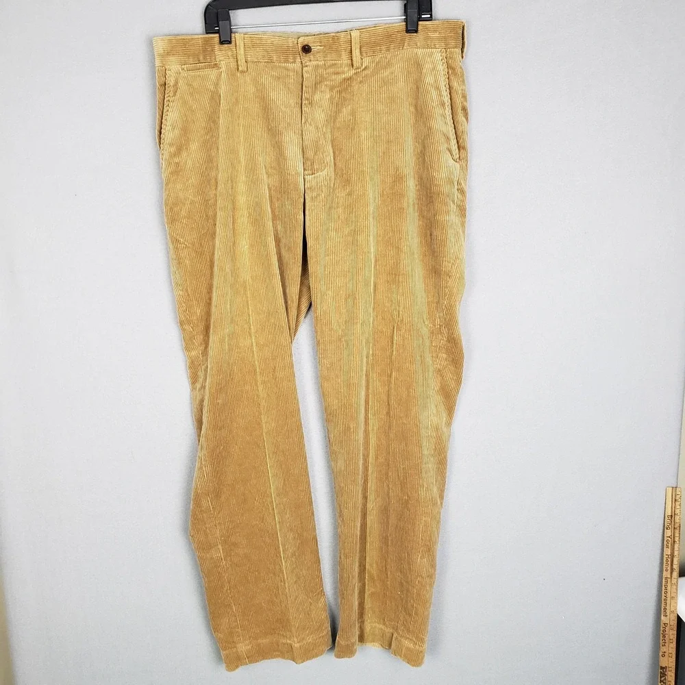 Polo‎ Ralph Lauren Men's 38x32 Corduroy Pant Dark Tan Academia Office Workwear